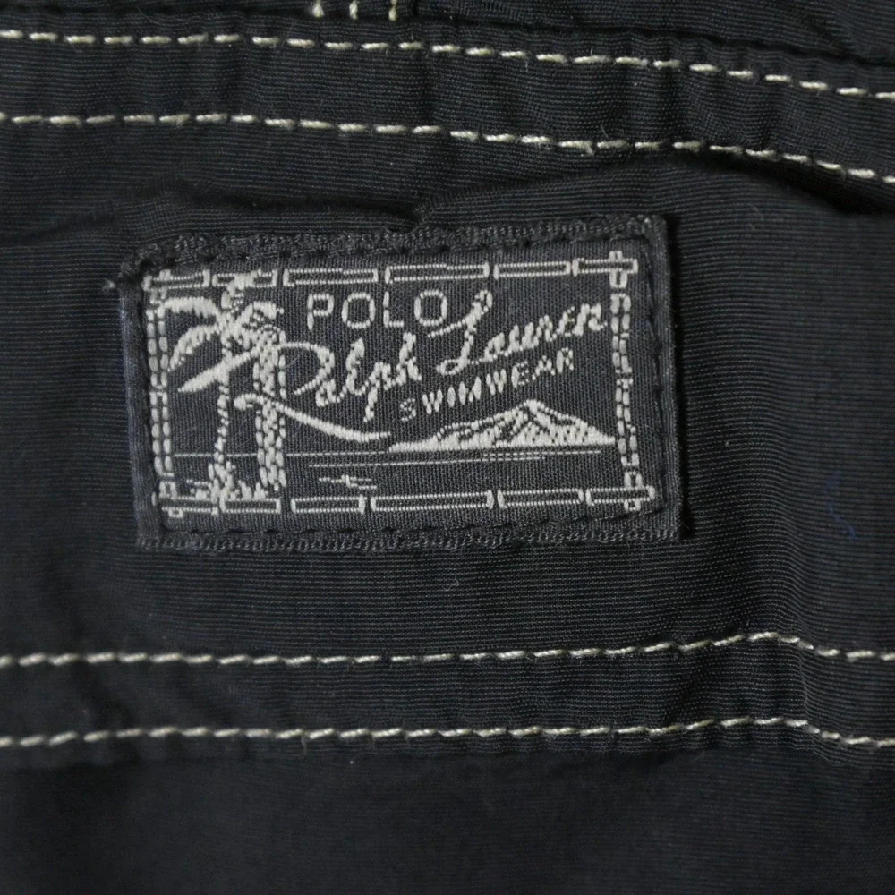 Polo Ralph Lauren  Black‎ Board Shorts Swim Trunks Mens Large Drawstring
